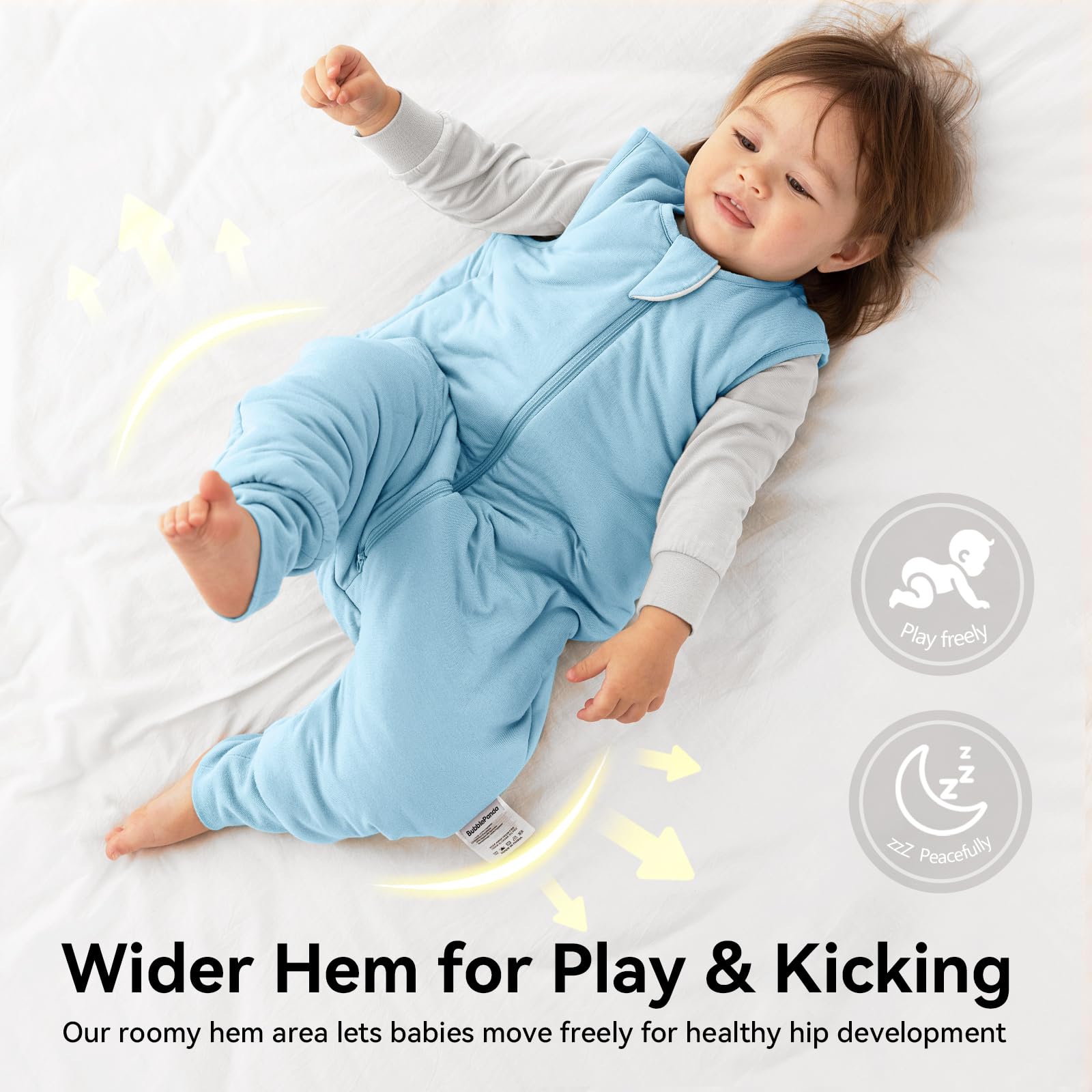 Rayon Made from Bamboo 0.5 TOG Summer Toddler Sleep Sack with Feet 2T-3T