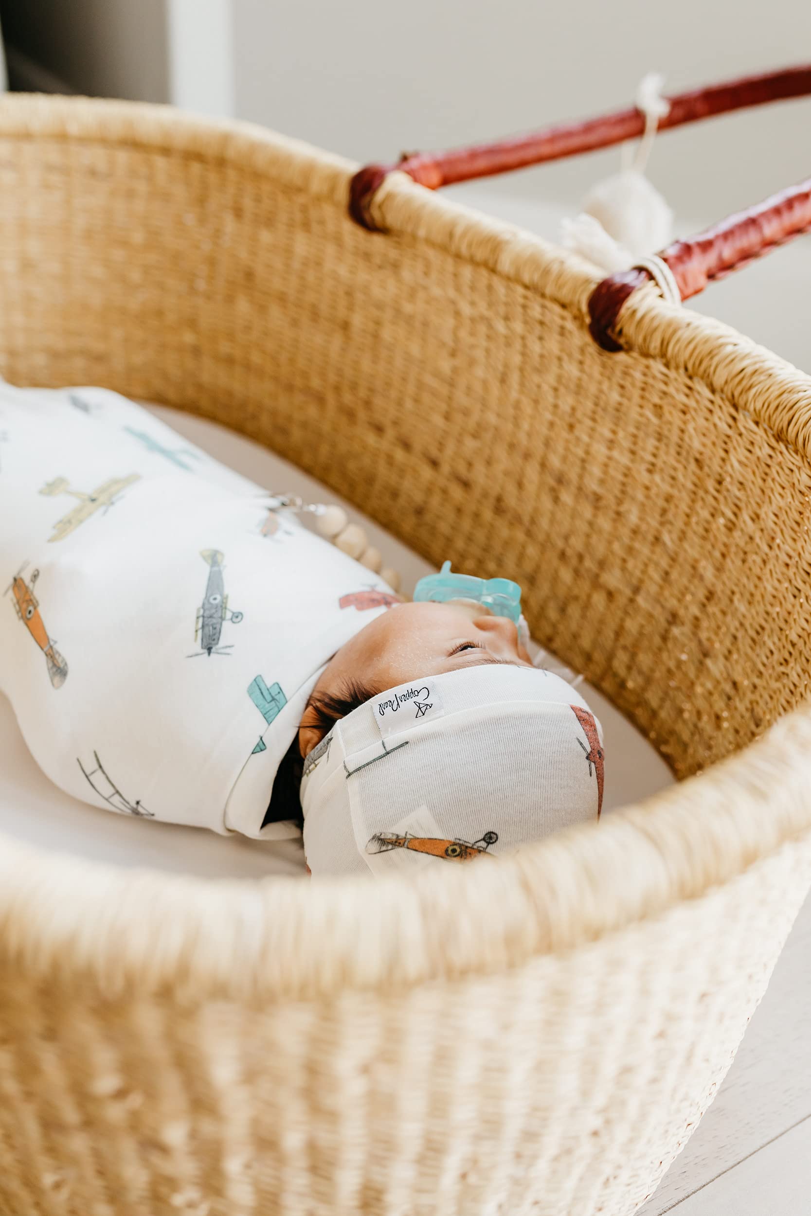 Copper Pearl Swaddle Blankets for Newborns | Soft Stretchy Receiving Blankets for Boys and Girls | Large 46 x 46 Inch Baby Blankets | Lightweight and Breathable Swaddles | Strawberry