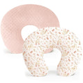 Konssy 2 Pack Nursing Pillow Covers, Soft and Comfortable Nursing Cover for Breastfeeding Pillows, Pillow Slipcover for Baby Girls Boys Newborn(Pink, Pink Spring)