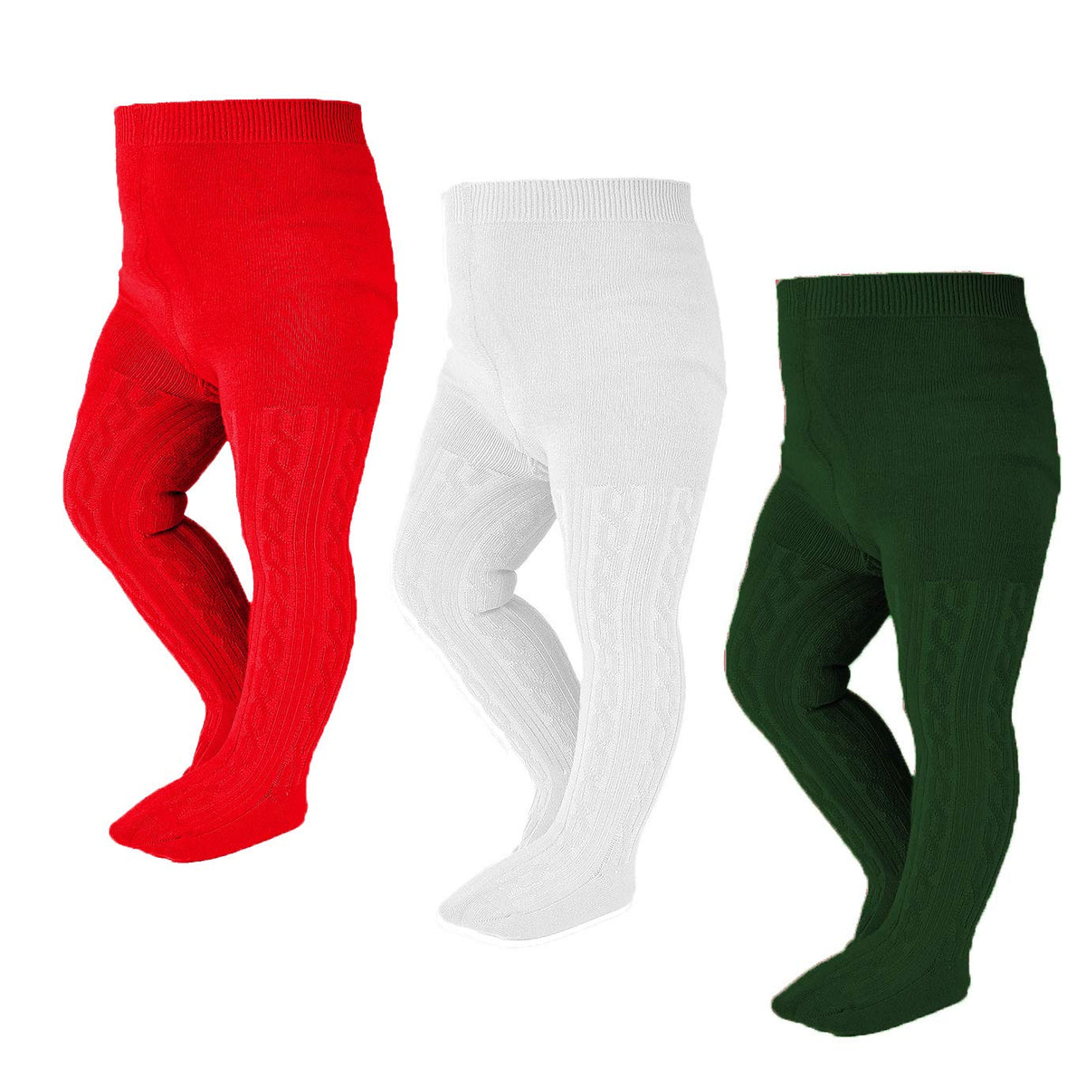 EPEIUS Baby Tights Thick Seamless Cable Knit Leggings for Infant Girl Solid Cotton Stockings Footed Pants Pantyhose Dress Tights Clothes for 3-6 Months 5 Pack,Black/Ivory/Light Grey/Navy/Burgundy