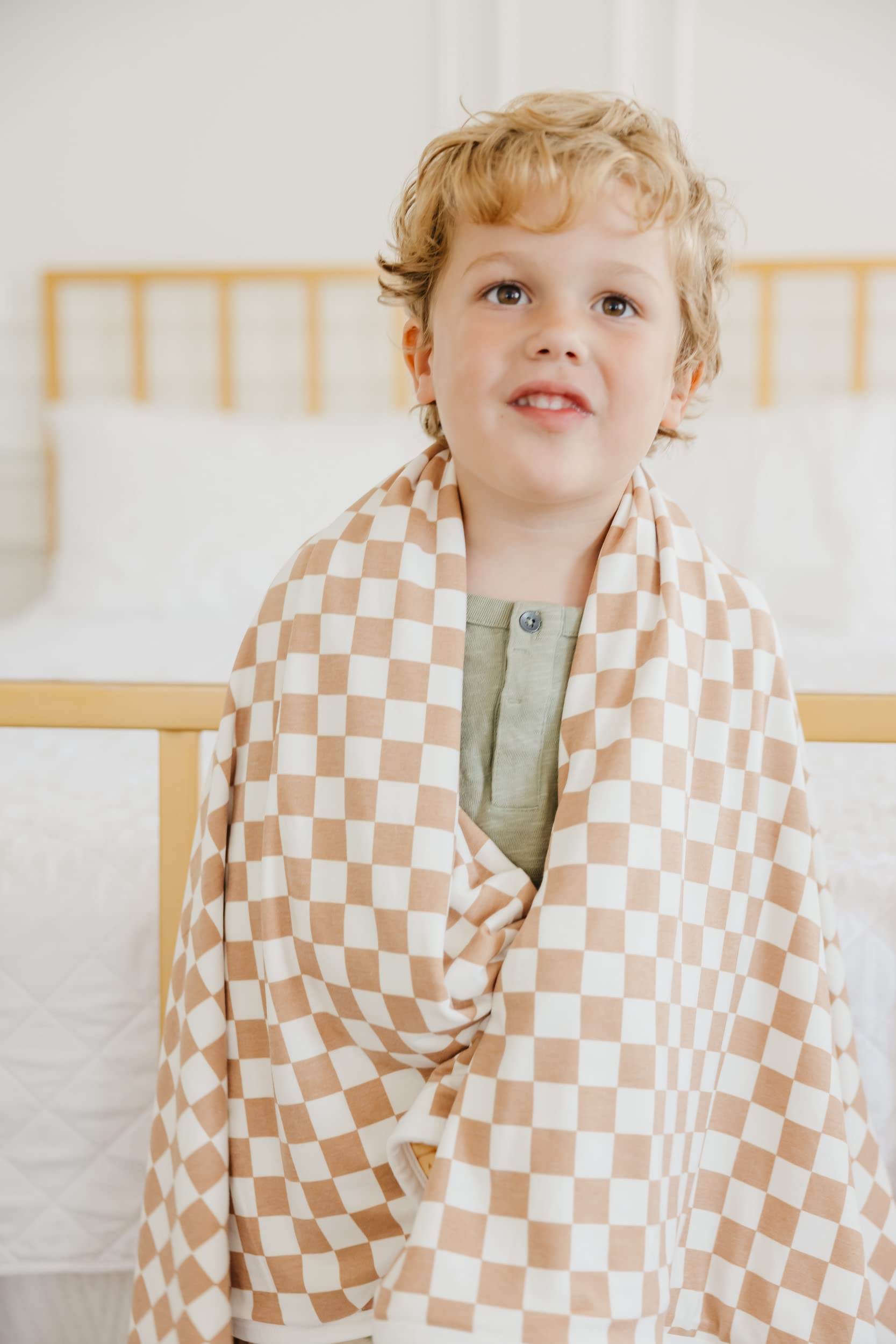 Copper Pearl 3-Layer Baby Blanket: Soft Baby Quilts for Boys and Girls | Breathable, Cozy, Toddler Blanket | Baby Quilt for Newborns | 46x46 Premium Polyester/Rayon | Vance