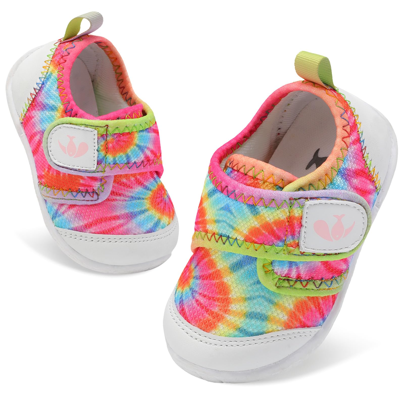 FEETCITY Baby Boy Girl Non-Skid Indoor Infant Walking Shoes Breathable Warm Elastic Sock Shoes with Memory Sole Protect Toes Outdoor Sneakers Flowers