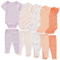 JELYLOVE 10 Pack Baby Boy Girl Bodysuits And Pants Sets New Born Outfits