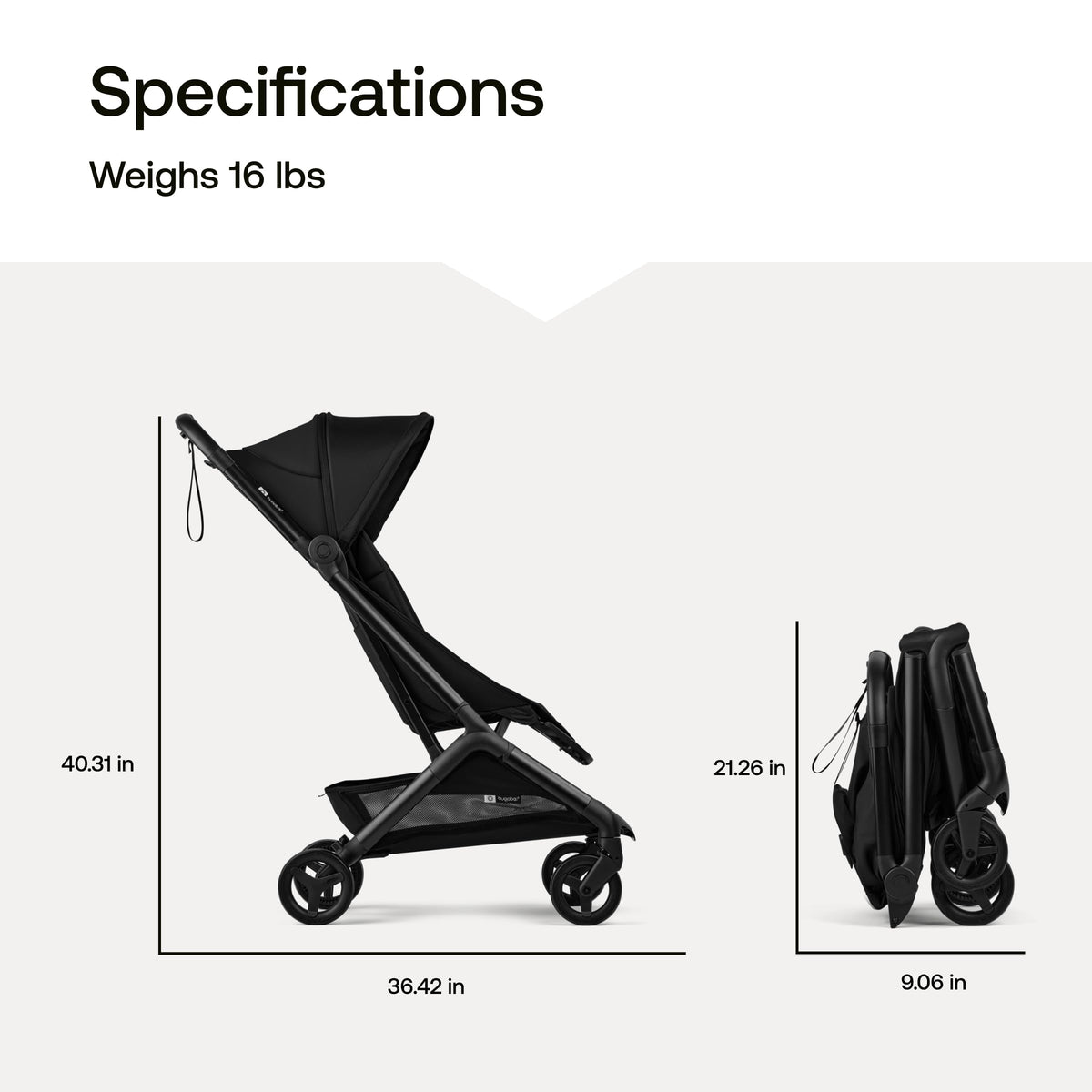 Bugaboo Butterfly 2 Ultra-Compact Travel Stroller One-Second Fold