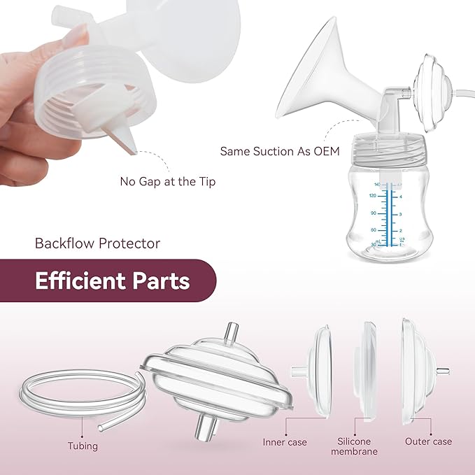 Breast Pump Parts for Spectra, Replace Duckbill Valves Tubes Backflow Protector Membrane for Spectra S1 S2 9 Plus Synergy Gold Breast Pump Replacement Accessories,10PCS