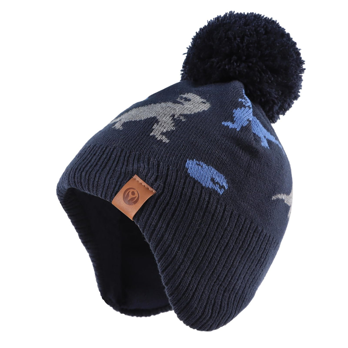 JANGANNSA Knitted Baby Hat Scarf Winter Warm Boy Girl Beanie Fleece Lining