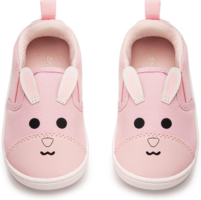 SKYWHEEL Toddler Slip On Shoes Wide Toe Box Barefoot Casual Canvas Walking Tennis Shoes for Boys Girls Cute Sneakers