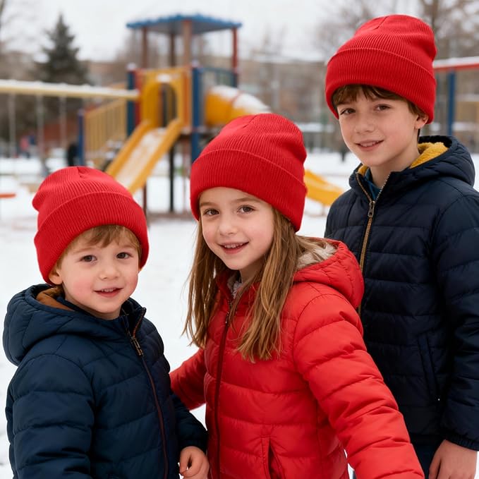 ZOORON Toddler Beanie Baby Kids Beanies Warm Winter Hat Knit Skull Cap for Boys & Girls Soft Children Infant Hat
