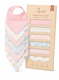 Copper Pearl Baby Bibs for Baby Boy or Girl – Bandana Drool Bibs for Teething, Absorbent Bibs for Eating, Newborn to Toddler, 6 Pack, Sunny