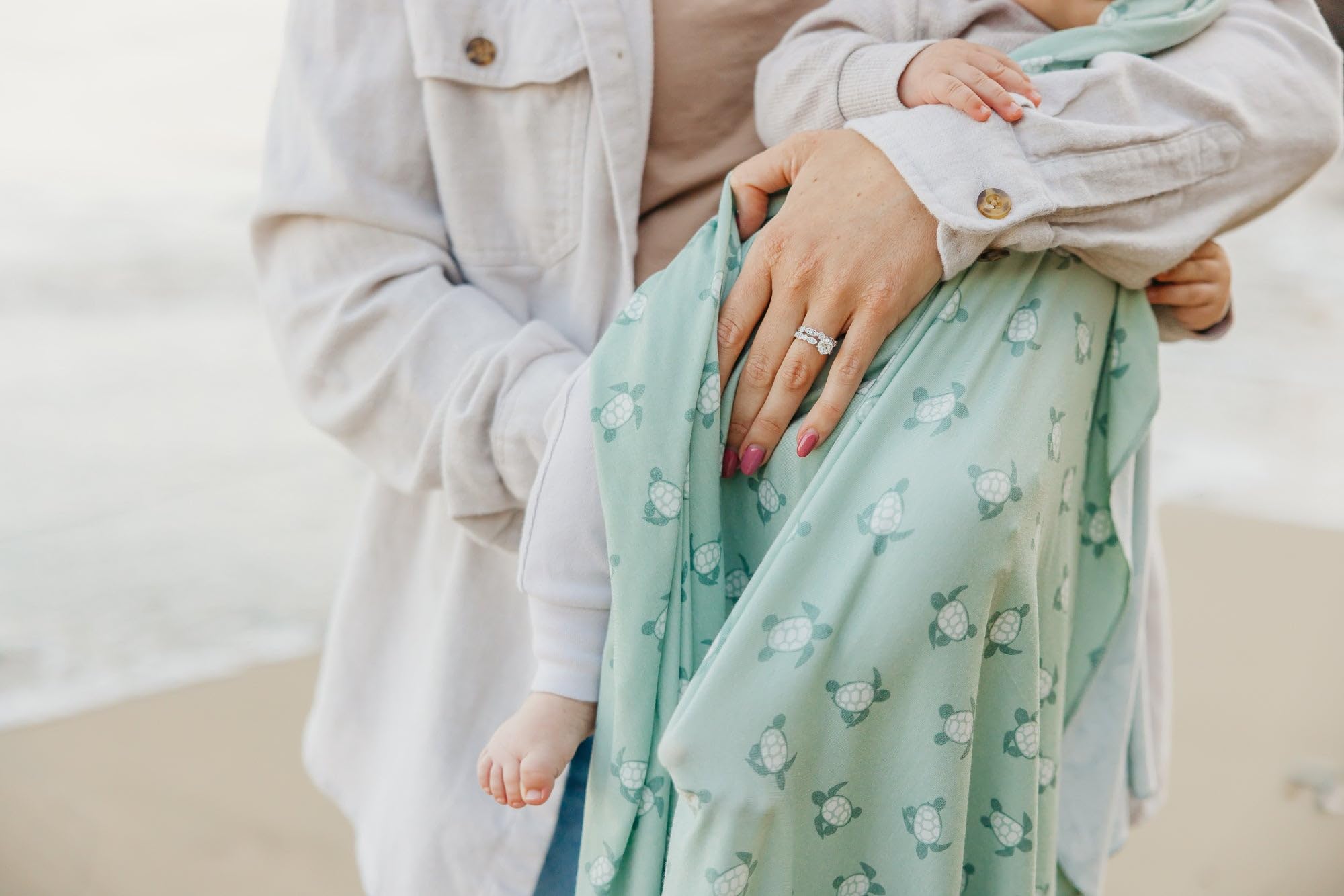 Copper Pearl Swaddle Blankets for Newborns | Soft Stretchy Receiving Blankets for Boys and Girls | Large 46 x 46 Inch Baby Blankets | Lightweight and Breathable Swaddles | Wade