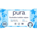 Pura Natural Sensitive Baby Wipes, 99% Water, Unscented & Hypoallergenic, Suitable for Sensitive & Eczema-prone Skin, Hypoallergenic, EWG Verified, 10 Pack of 60 Wet Wipes (600 Diaper Wipes) Bulk Buy