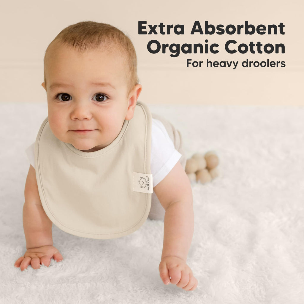 KeaBabies 8-Pack Organic Baby Bibs for Drooling and Teething (Roarsome)