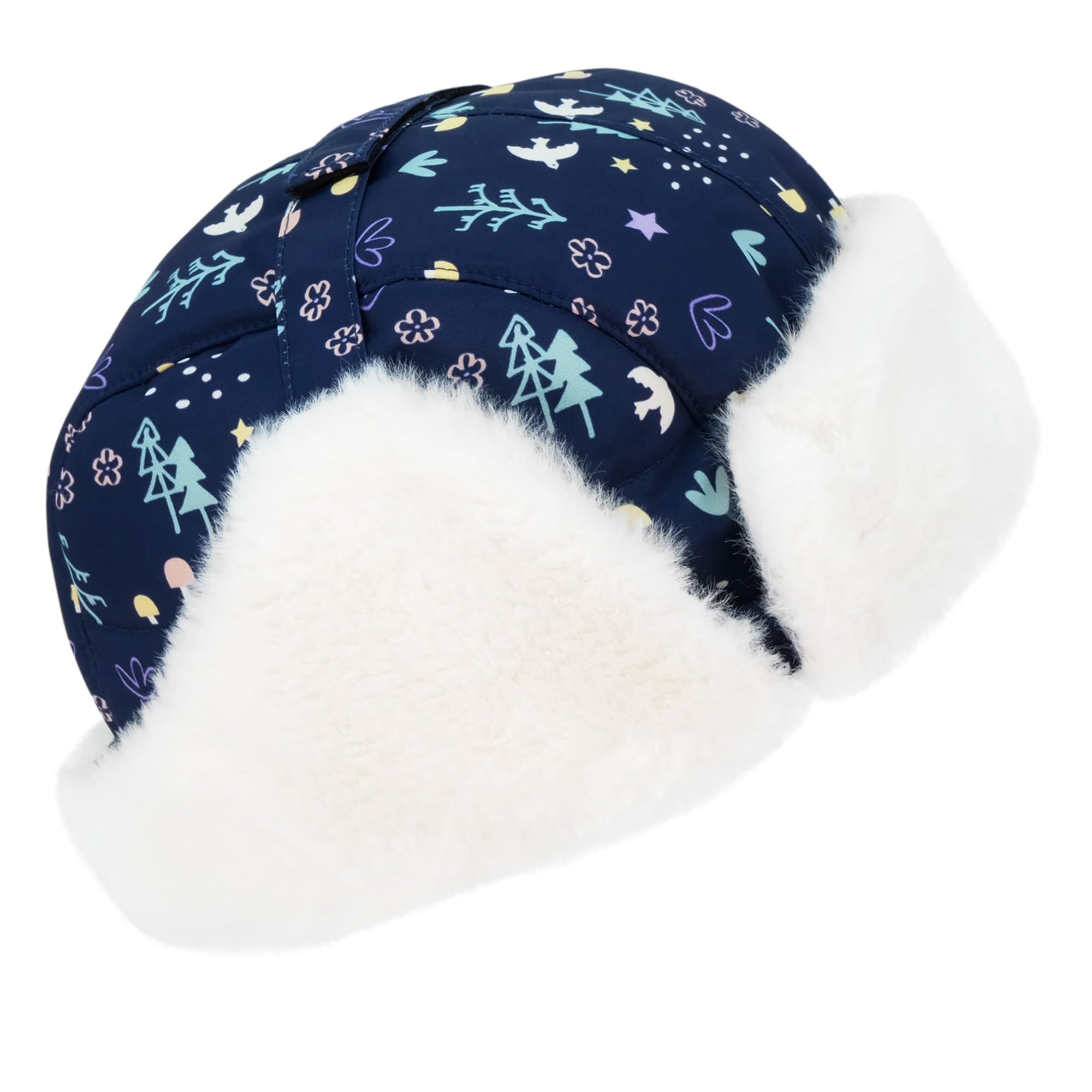 JAN & JUL Toasty-Dry Trapper Hat for Baby and Kids (Navy Forest, L)