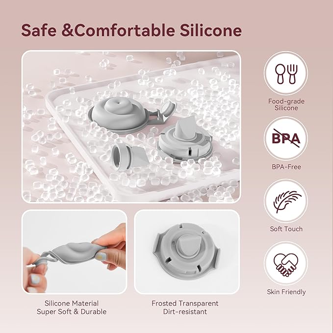 6 Pack M9 Duckbill Valves Compatible with Momcozy Mobile Flow, Mom Cozy M9 Replacement Parts