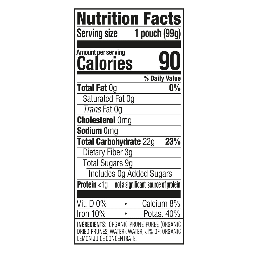 Happy Baby Organics Clearly Crafted Stage 1 Baby Food Pouches, Prunes, 3.5 Ounce Pouch (Pack of 16)