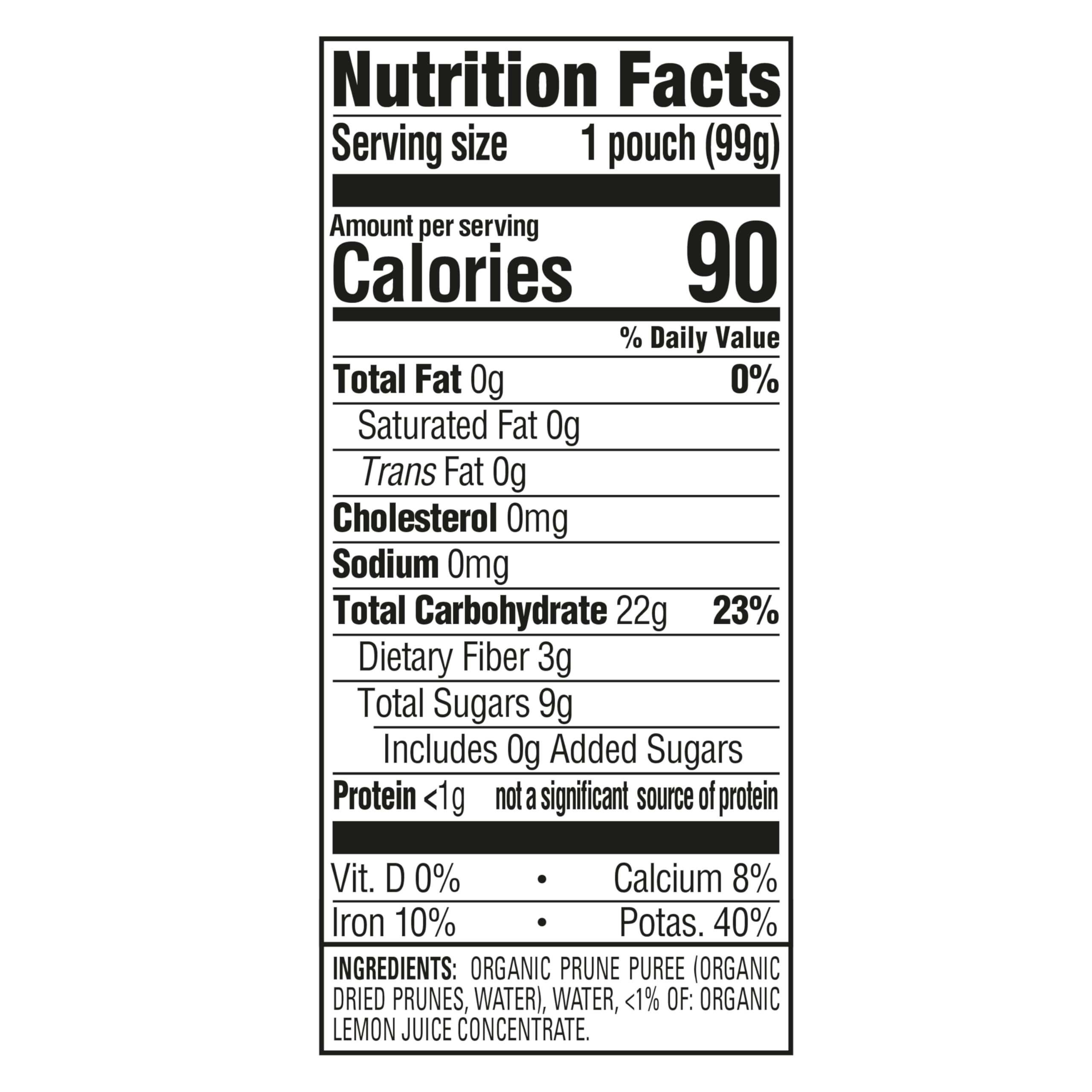 Happy Baby Organics Clearly Crafted Stage 1 Baby Food Pouches, Prunes, 3.5 Ounce Pouch (Pack of 16)