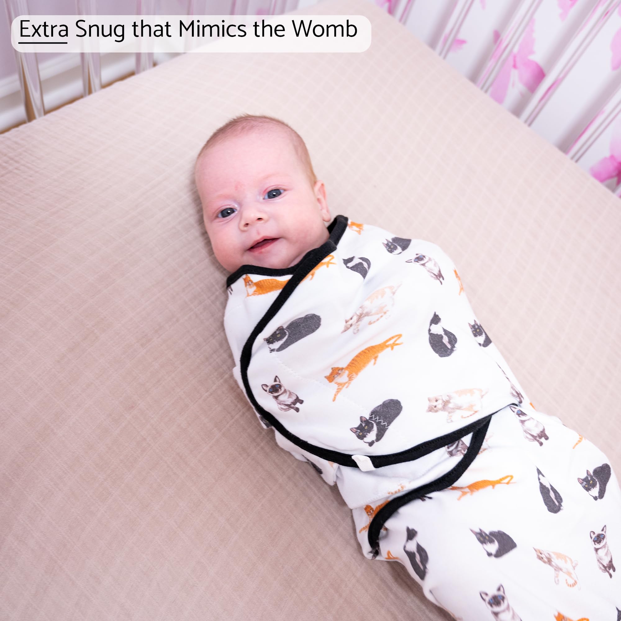 LollyBanks Newborn Swaddle,100% Organic Cotton Baby Swaddle for Newborn
