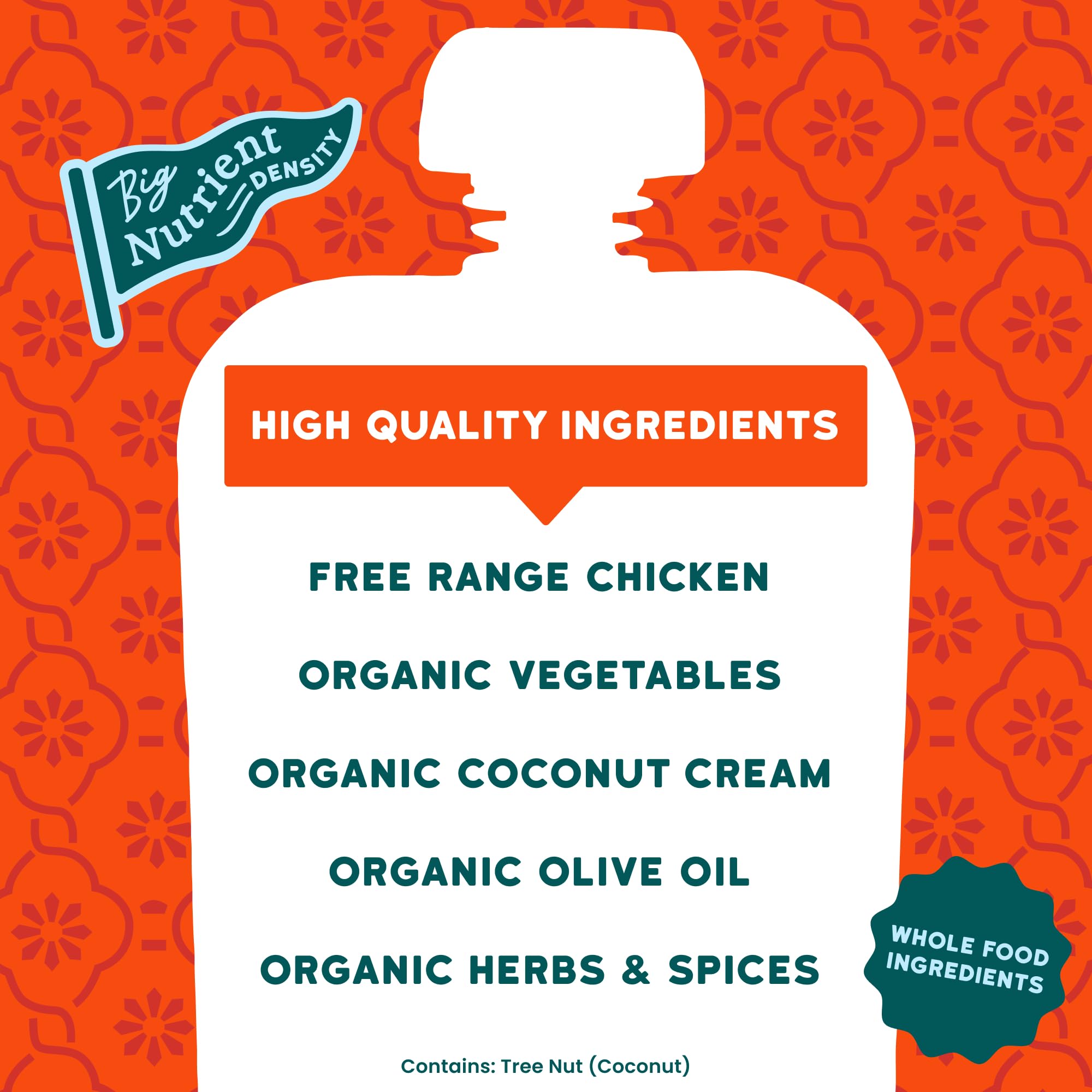 Serenity Kids Chicken Tikka Masala Baby Pouch, 5g Protein, 3.5 Oz, 12 Pack