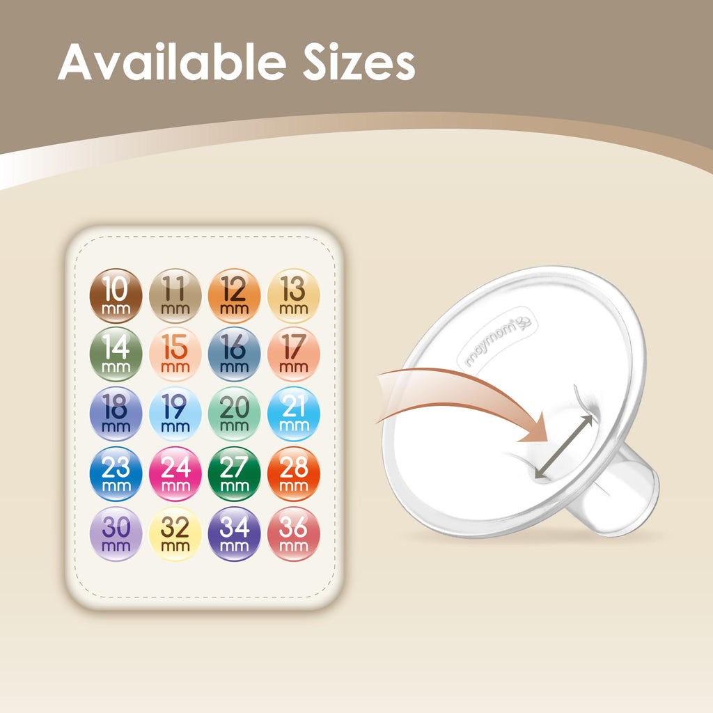 Maymom MyFit 12 mm Small Shields, Compatible with Medela Breast Pump- PersonalFit, Freestyle, Harmony, Maxi, Flex Connector, Connect to Widemouth/Narrow Connector, 2pcs