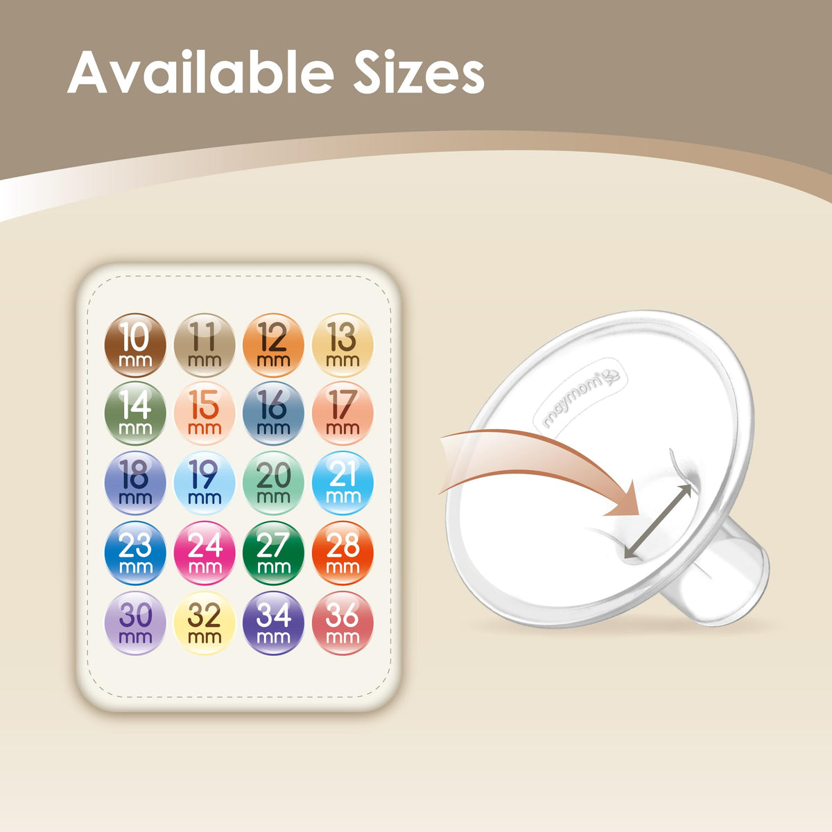 Maymom MyFit 12 mm Small Shields, Compatible with Medela Breast Pump- PersonalFit, Freestyle, Harmony, Maxi, Flex Connector, Connect to Widemouth/Narrow Connector, 2pcs