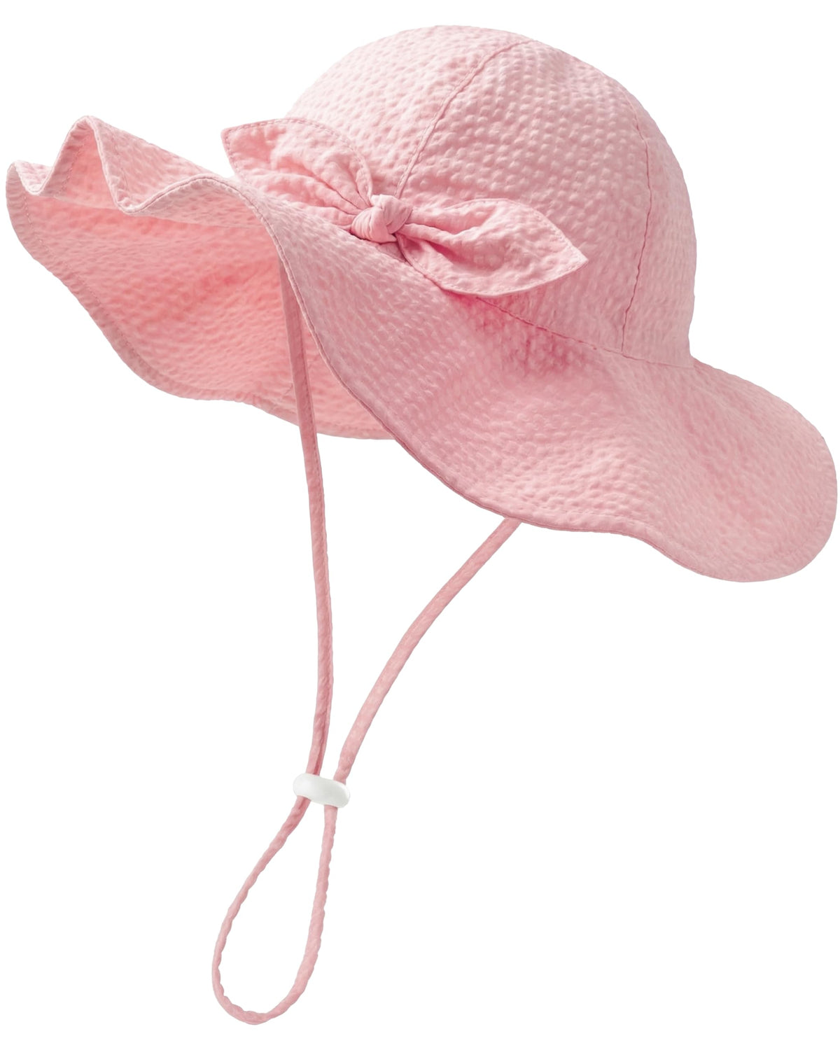 HONGTEYA Baby Sun Hat Toddler Girl Hats Infant Toddler Summer Bucket Beach Hat Wide Brim Sun Protection (US, Age, 6 Months, 24 Months, Pink)