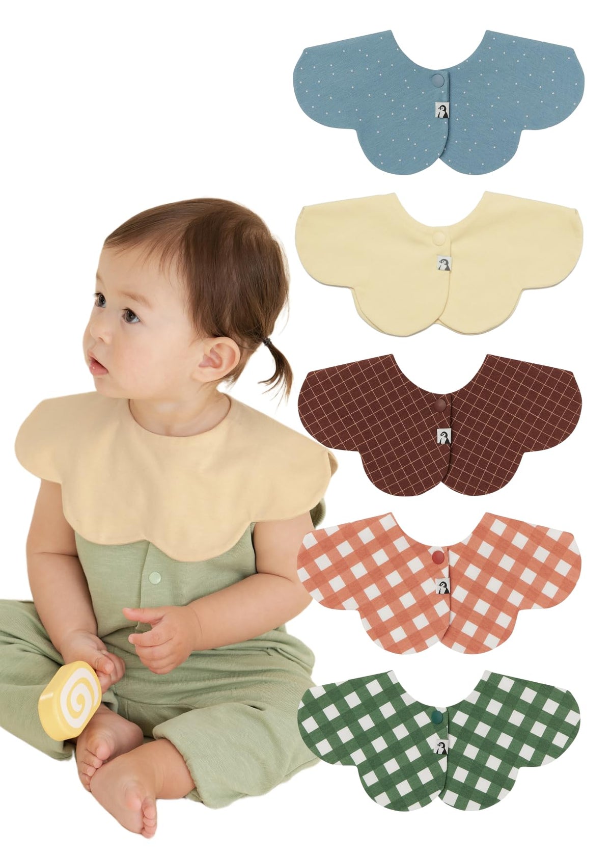 Konny Baby Bibs for Drooling Baby Boys and Girls, Super Absorbent Quick Dry