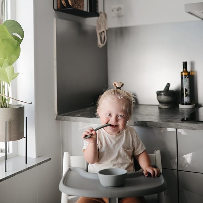 mushie Silicone Suction Bowl | BPA-Free Non-Slip Design (Dried Thyme)