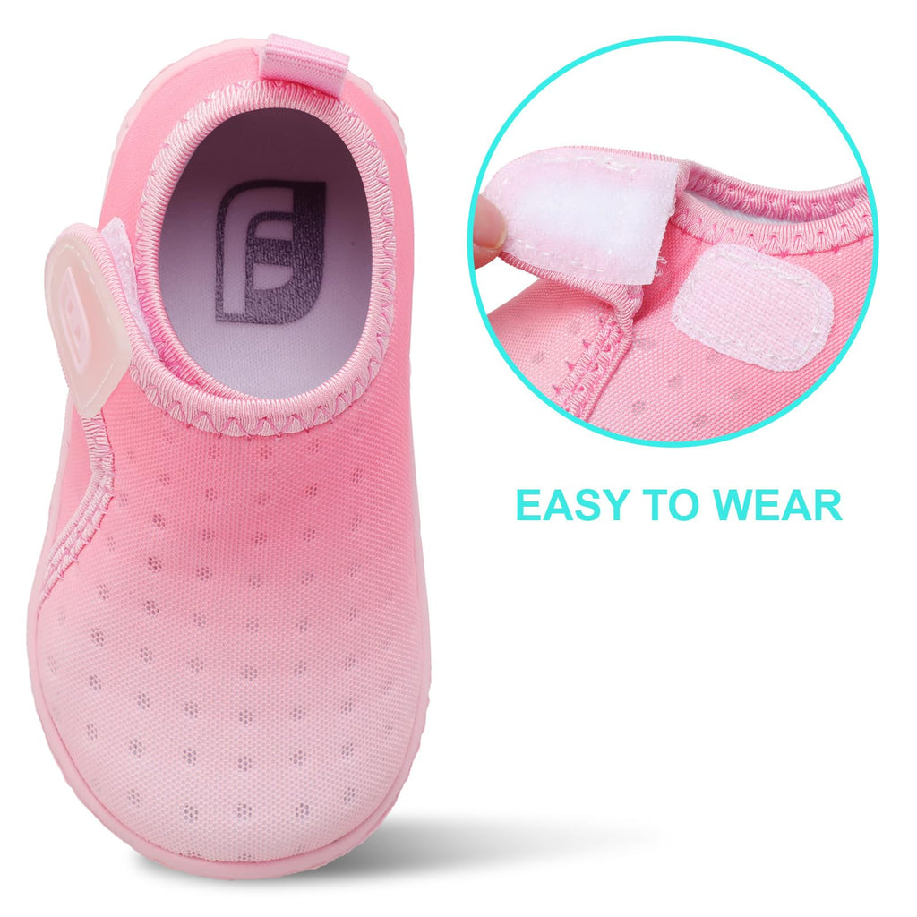 JOINFREE Toddler Boys Girls Shoes Running Walking Sports Sneaker Slip-on Beach Sandals Light Pink 12-18 Months
