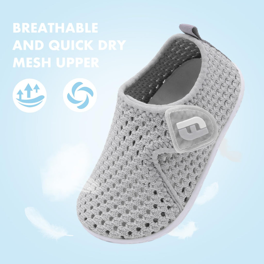 Baby Water Shoes Barefoot Aqua Shoe First Walking Shoes Swim Toddler Sandals for Beach Indoor Outdoor Activity Mesh LightGrey 2.5-3 Years Toddler