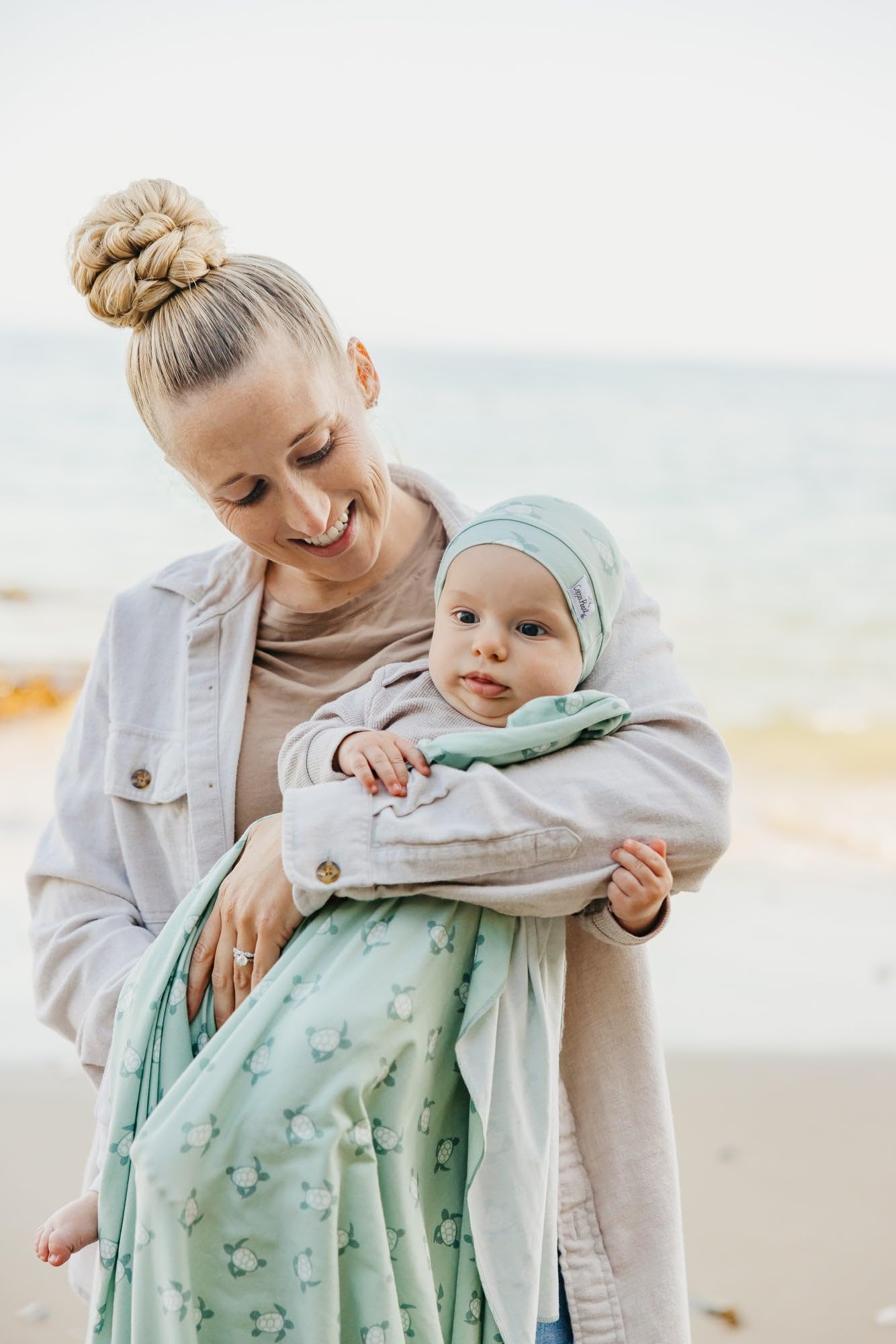 Copper Pearl Swaddle Blankets for Newborns | Soft Stretchy Receiving Blankets for Boys and Girls | Large 46 x 46 Inch Baby Blankets | Lightweight and Breathable Swaddles | Wade