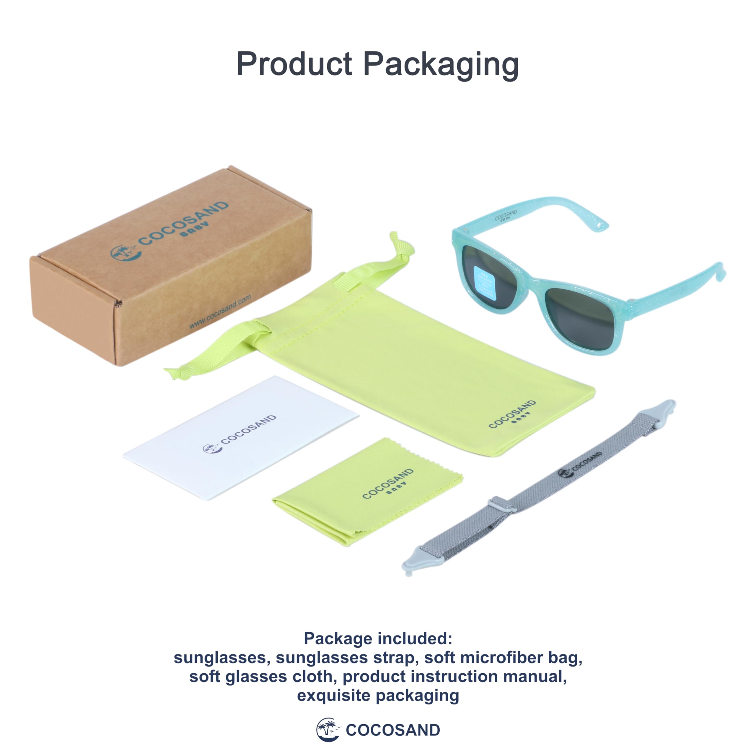 COCOSAND Flexible Polarized Baby Sunglasses with Strap