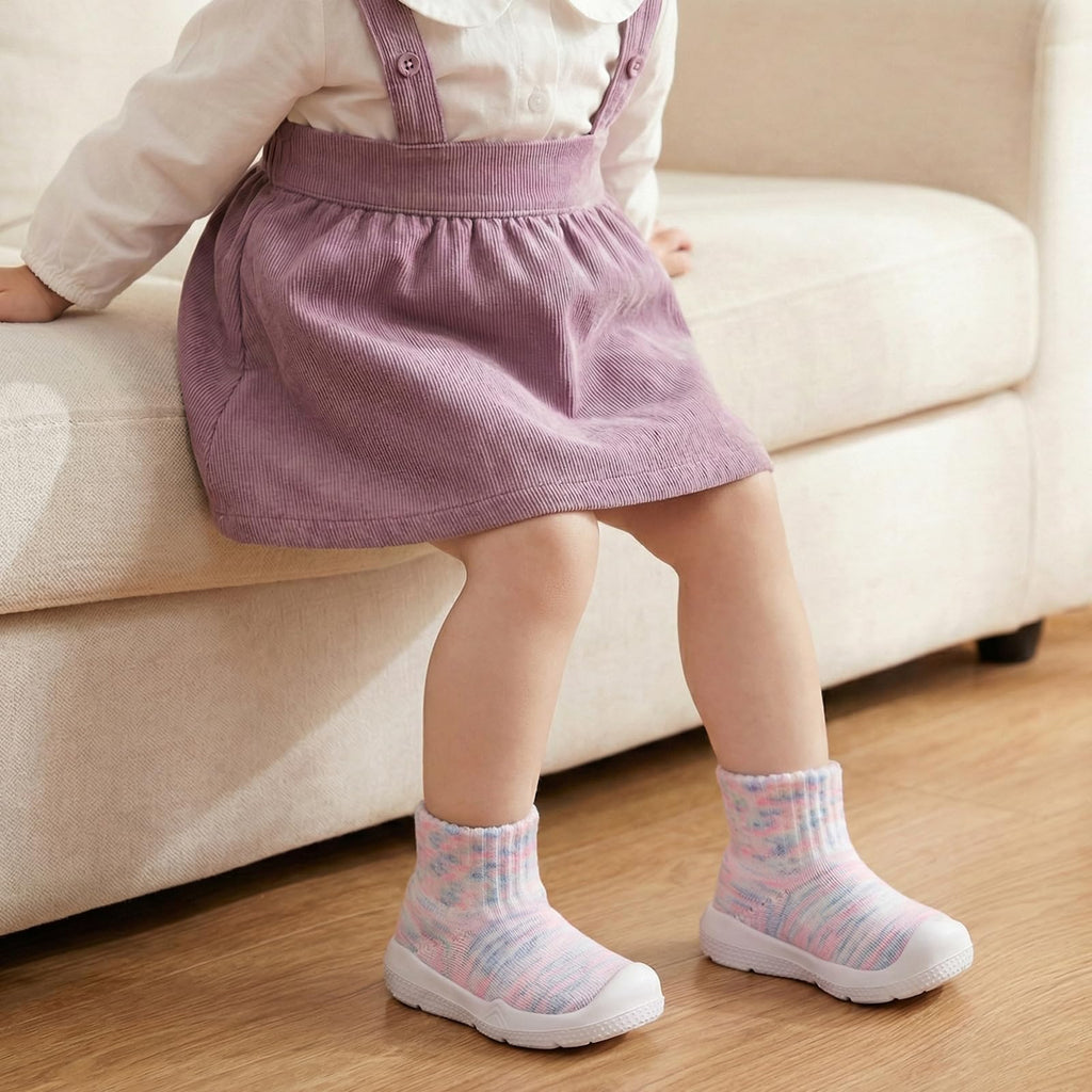 MORENDL Baby Shoes Toddler Walking Sock Shoes Infant Boy Girl Slip On Sneakers First Walker Slippers Multicolor