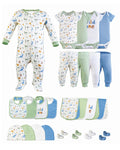 Little Peaches Unisex Newborn Clothes - 25 Piece Gender Neutral Newborn Clothes & Accessories Set - Rawr-some
