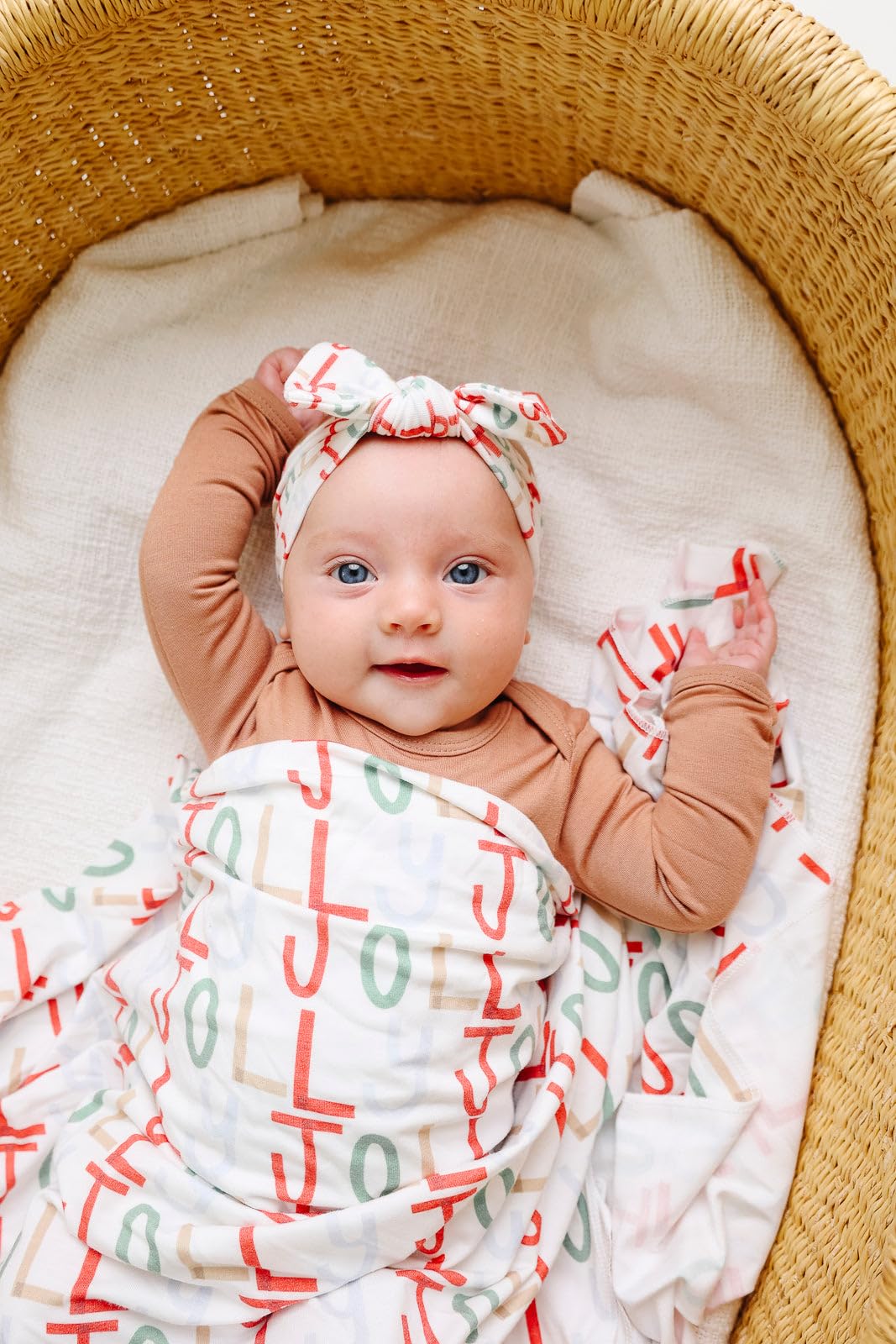 Copper Pearl Swaddle Blankets for Newborns | Soft Stretchy Receiving Blankets for Boys and Girls | Large 46 x 46 Inch Baby Blankets | Lightweight and Breathable Swaddles | Jolly
