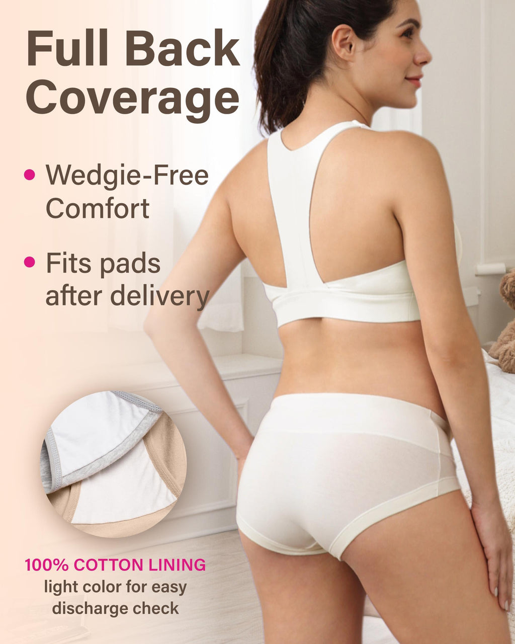 Intimate Portal Cotton Maternity Underwear Pregnancy Boyshort Panties, XXL