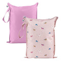 Tiny Twinkle Wet Dry Bag – 2 Pack Reusable Waterproof & Mess Proof Wet Bags for Swimsuits & Travel, Baby Towels & Beach Essentials,a Diaper Bag Must-Have(Unicorn)