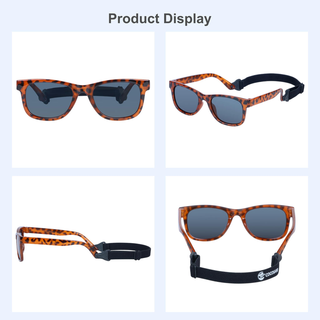 COCOSAND Flexible Polarized Baby Sunglasses with Strap