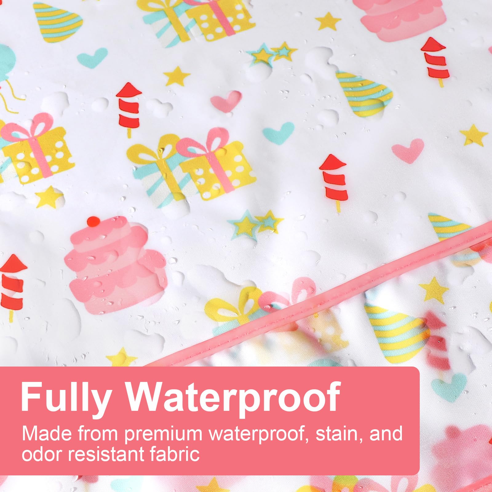 Accmor 5 Pack Long Sleeve Bibs, Baby Smock Waterproof Sleeved Bib Smock for Baby Toddler 6-24 Months
