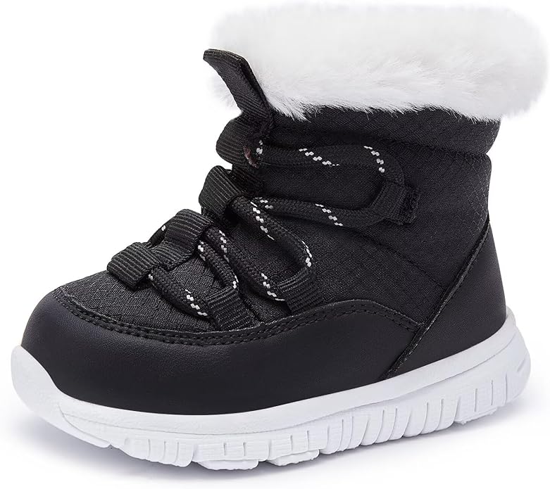BMCiTYBM Girls Boys Snow Boots Warm Winter Fur Lined Baby Shoes (Infant/Toddler/Little Kid)