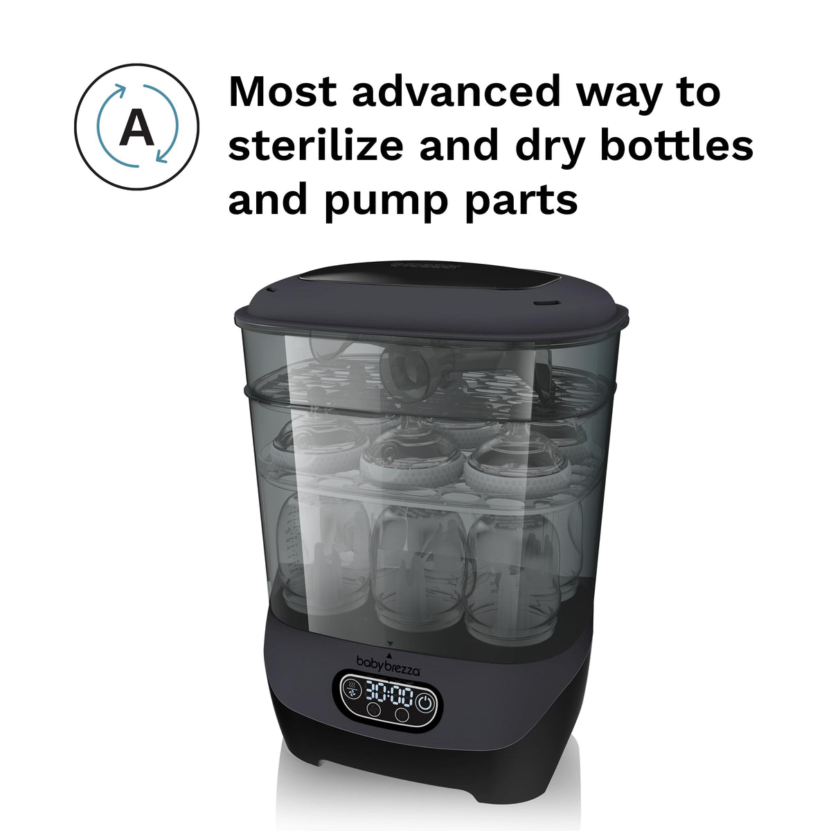 Baby Brezza Bottle Sterilizer and Dryer Advanced – Largest Capacity