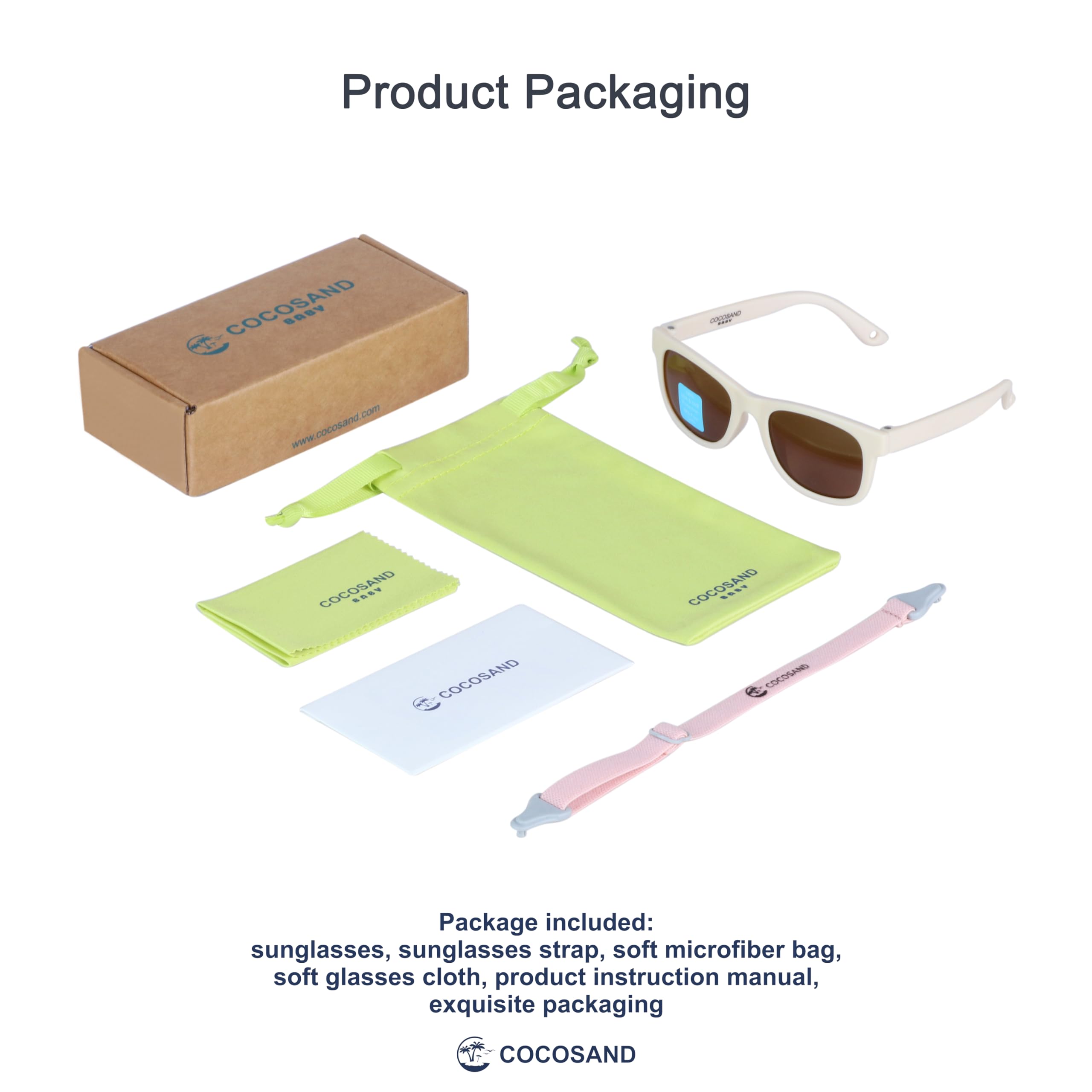 COCOSAND Flexible Polarized Baby Sunglasses with Strap