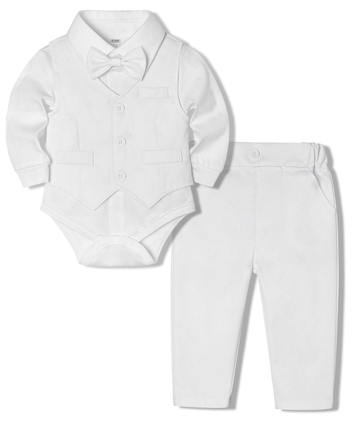 Juivesia Baby Boy Suit Set Infant Tuxedo Boys Formal Outfit Blue 0-3M