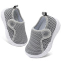 FEETCITY Toddler Walking Shoes Baby Sneakers Boys Girls First Walking Shoes Newborn Crib Shoe Grey