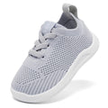 MORENDL Toddler Shoes Baby Walking Sock Shoes Infant Sneakers Boy Girl Barefoot Tennis Shoe Non-Slip Brethable Grey Size 10
