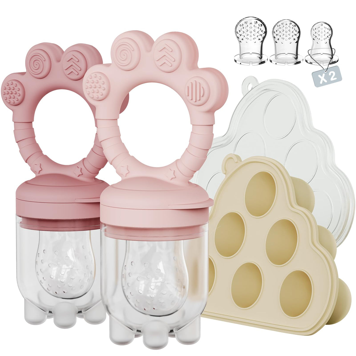 Baby Fruit Feeder，Breastmilk Popsicle Molds，Perfect for Teething Relief