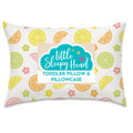 Toddler Bed Pillow with Cotton Pillow Case – 13x18 Kids Pillows for Sleeping, School, Travel & Daycare – Hypoallergenic Toddler Pillow 2 Year Old to 5 with Envelope Pillowcase (Citrus Blossom)