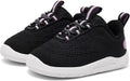 MORENDL Toddler Slip On Sneakers Baby Walking Shoes Non-Slip Breathable Unisex Pink Mesh Lace-Up Athletic Sneakers Infant Running Shoes