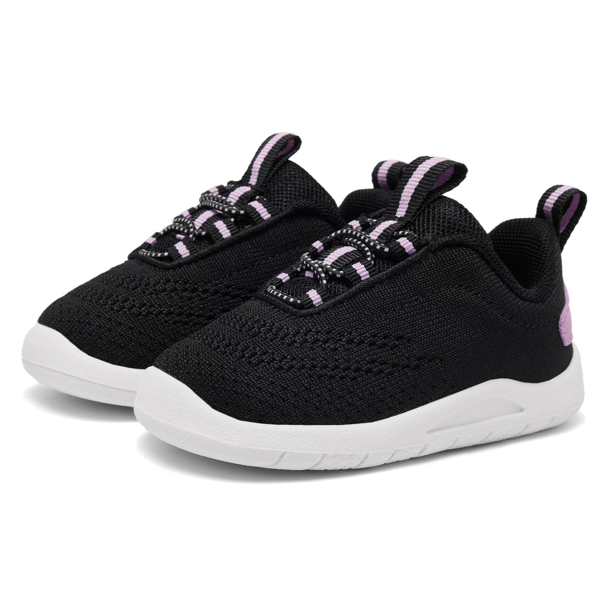 MORENDL Toddler Slip On Sneakers - Non-Slip Breathable Boys & Girls Running Shoes - Infant Tennis Shoes - White/Pink - Size 6