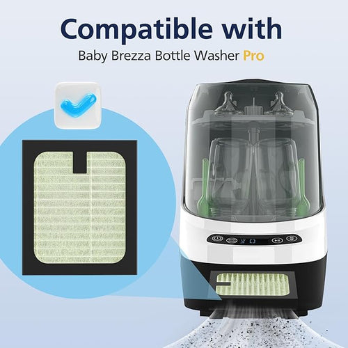 4 Pack HEPA Filter Replacement for Baby Brezza Baby Bottle Washer Pro