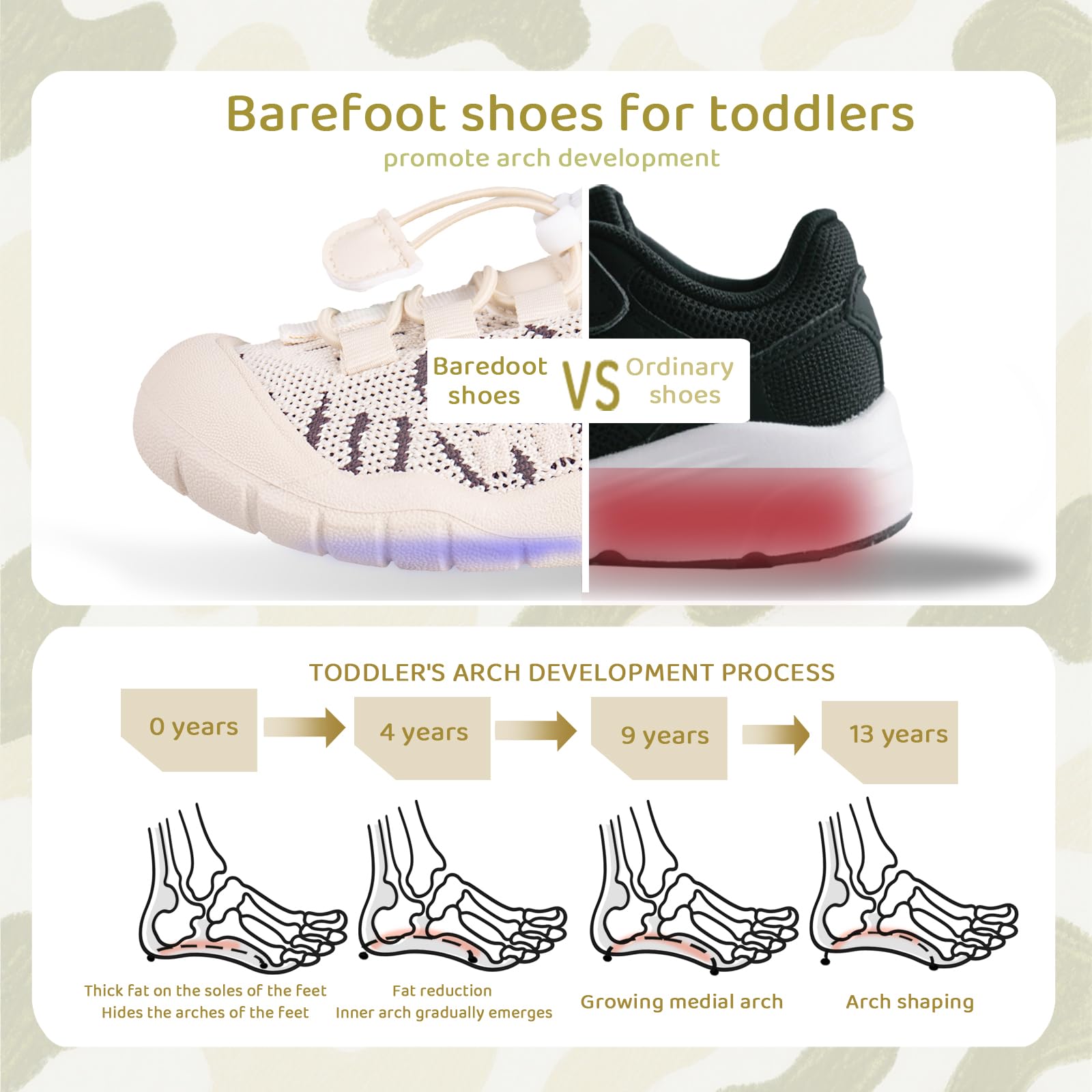 Toddler Girl White Shoes Size 8T Barefoot Slip On Summer Walking Sneakers with Arch Support Soft Rubber Sole for Tennis and School Activities